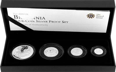 2009 Britannia 4 Coin Silver Proof Collection 