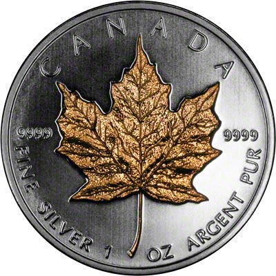Reverse of 2009 Silver Canadian Maple Leaf