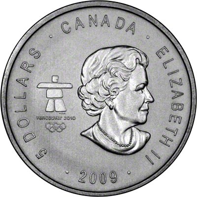 Obverse of 2009 Canada 2010 Vancouver Olympics
