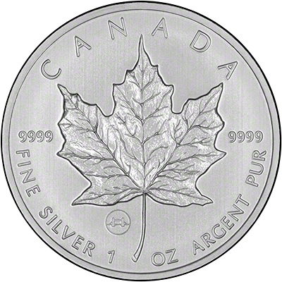 Reverse of 2009 Canada One Ounce Silver Maple - London Tower Bridge Privy Mark