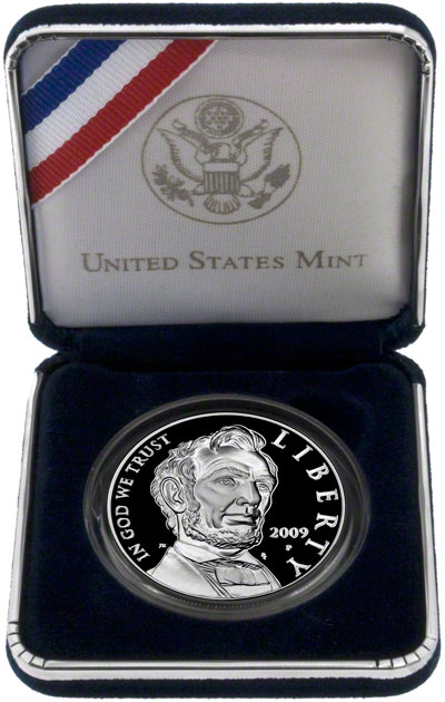 2009 Abraham Lincoln Silver Dollar in Presentation Box