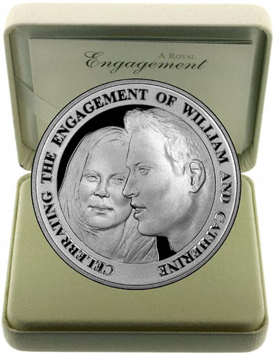2010 Royal Engagement Silver Proof Five Pound Coin