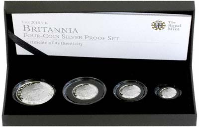 2010 Britannia 4 Coin Silver Proof Collection 