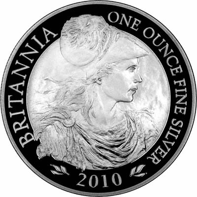 Reverse of 2010 Silver Proof Britannia