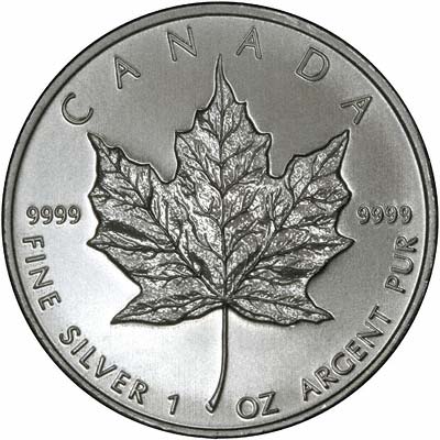 Reverse of 2010 Silver Maple Leaf