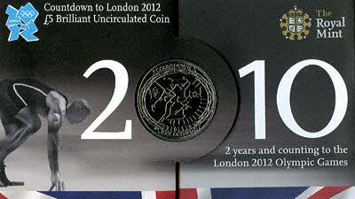 Reverse of 2010 Restoration of the Monarchy Five Pound Crown 