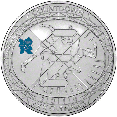 Reverse of 2010 Olympic Countdown Silver Proof Crown