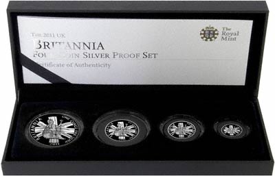 2011 Britannia 4 Coin Silver Proof Collection 