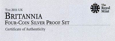 2011 Britannia Silver Proof Britannia Certificate
