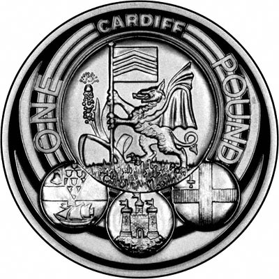 Reverse of 2011 Proof One Pound - Cardiff
