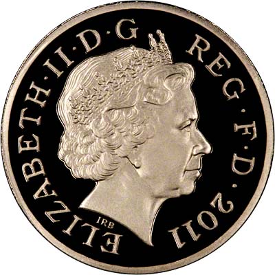 Obverse of 2011 Proof One Pound