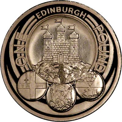 Reverse of 2011 Proof One Pound - Edinburgh