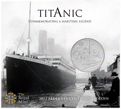 2012 Alderney 100th Anniversary of Titanic Five Pound Coin