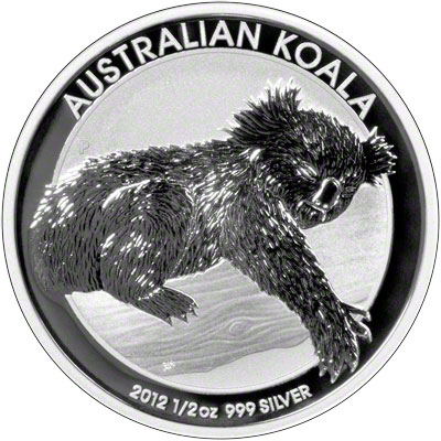 Reverse of 2012 Australian Half Ounce Silver Koala
