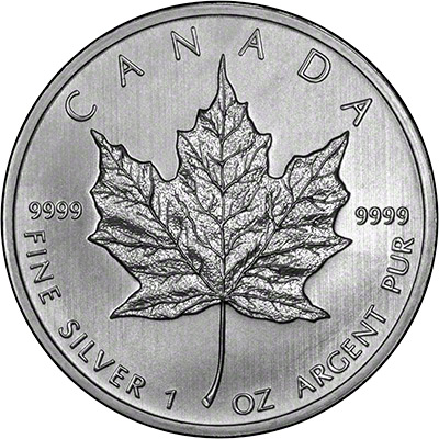 Reverse of 2012 Silver Maple Leaf