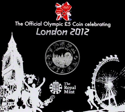 2012 Olympic Five Pound Crown in Presentation Folder
