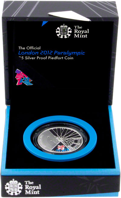 2012 Paralympic Piedfort Silver Proof Five Pound Crown in Presentation Box
