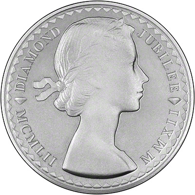 Reverse of Chard Diamond Jubilee Medallion - Young Head
