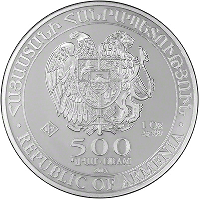 2013 Armenian One Ounce Silver Noah's Ark Coin