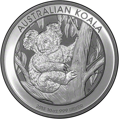 Reverse of 2013 Australian Ten Ounce Silver Koala