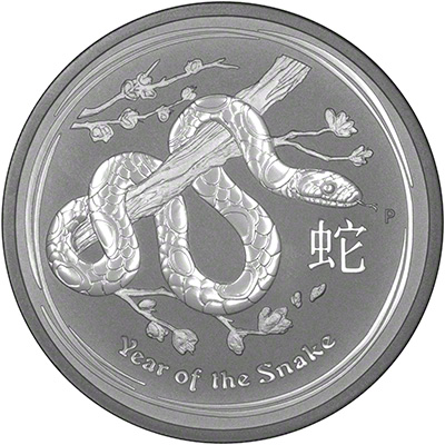Reverse of 2013 Australian Year of the Snake One Ounce Silver Coin - Series 2