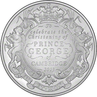 2013 Royal Christening £5 Crown Reverse