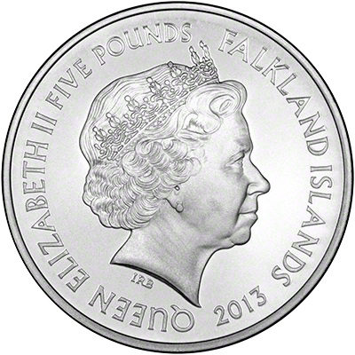Obverse of Falkland Island Five Pound
