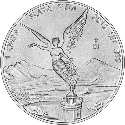 2013 Mexican One Ounce Silver Libertad Reverse