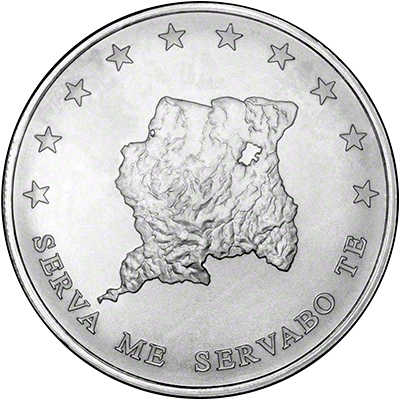 Reverse of the 2013 Suriname 10 Dollar
