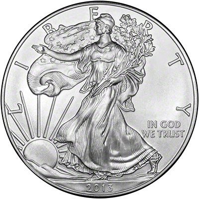 Obverse of 2013 American One Dollar Coin