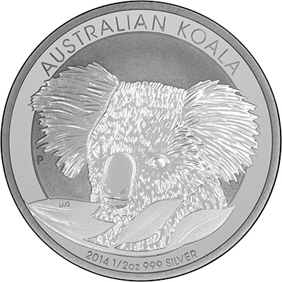 Reverse of 2014 Australian Half Ounce Silver Koala