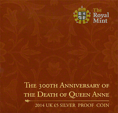 2014 Silver Proof Queen Anne £5 Crown Box