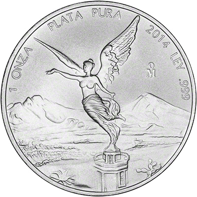 2014 Mexican One Ounce Silver Libertad Reverse
