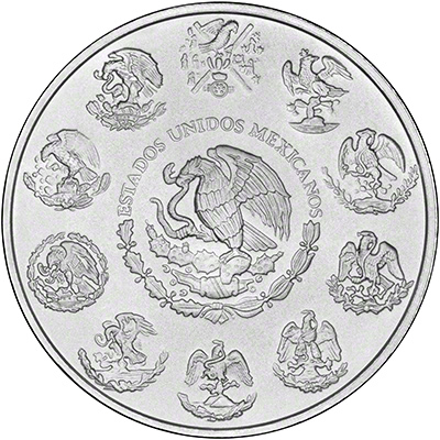 2014 Mexican One Ounce Silver Libertad Reverse