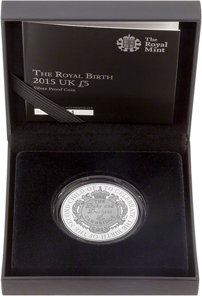 2015 Royal Birth Silver Proof £5 Crown in Presentation Box