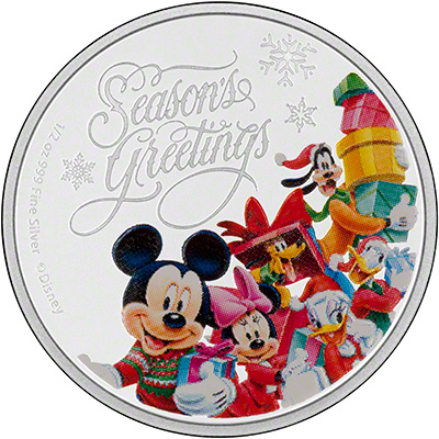 2015 Niue Disney Season's Greetings Coin Reverse