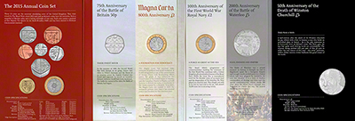 2015 Thirteen Coin Annual Set - Uncirculated in Folder