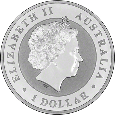 2016 Australian One Ounce Silver Kookaburra Obverse