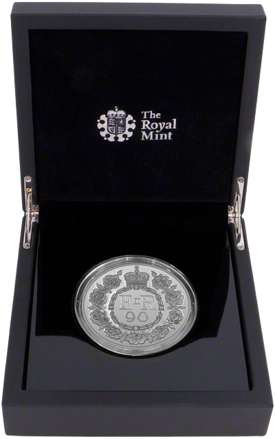 2016 Queen's 90th Birthday Silver Proof Five Ounce Coin in Presentation Box