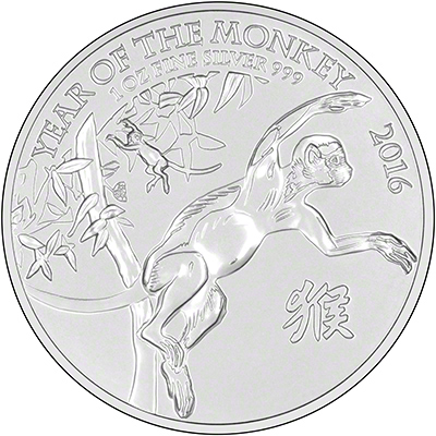 2016 Royal Mint Year of the Monkey One Ounce Silver Coin