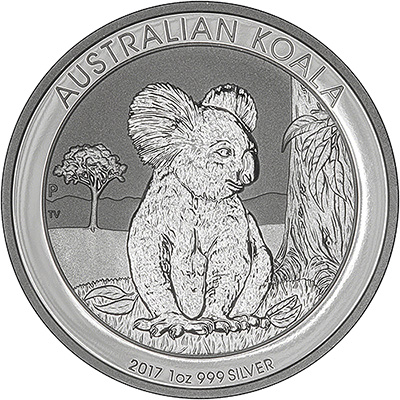 2017 Australian One Ounce Silver Koala Reverse