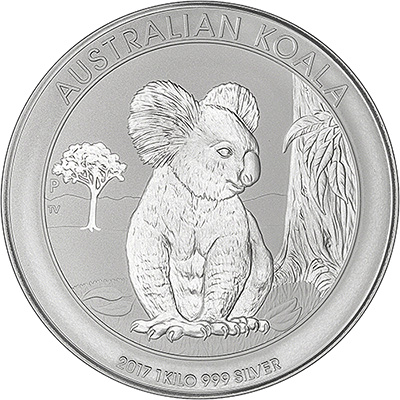 2017 Australian One Kilo Silver Koala Reverse