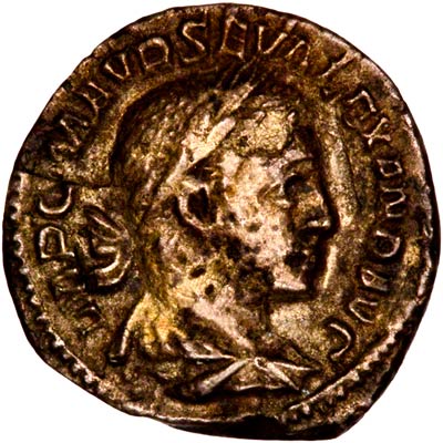 Obverse of Severus Alexander Denarius