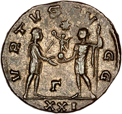 Reverse of 283 - 284 Numerian Antonininanus - Carinus & Numerian