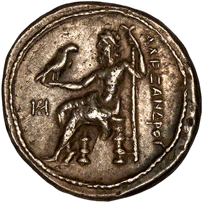 Reverse of Alexander Tetradrachm - Miletus Mint