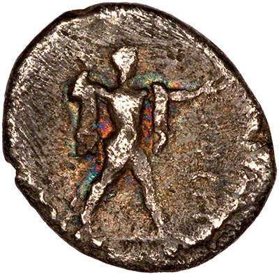 Obverse of 480-460 Poseidonia, Lucania Silver Diobol