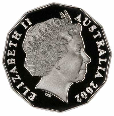 Obverse of 2001 Australian Fifty Cent