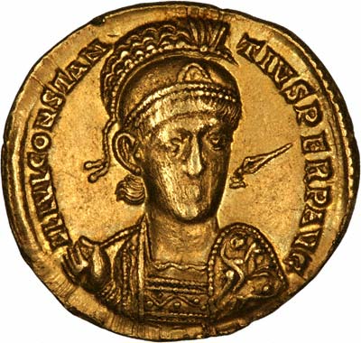 Obverse of Gold Solidus of Constantius II