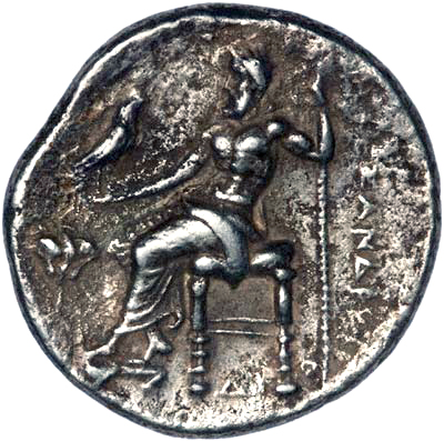 Reverse of Alexander Tetradrachm - Rhodes Mint