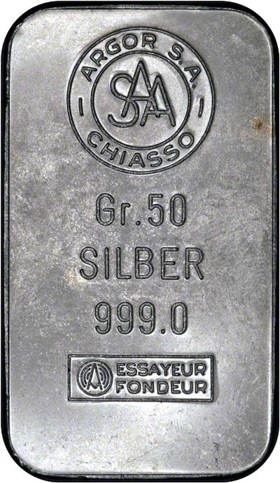 Argor Chiasso 50 gram Silver Bar